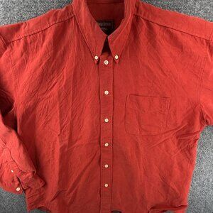 VTG Thomas Browne Shirts Large Rayon Long Sleeve Pocket Red Designer S. Korea